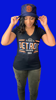 Draft Experience Women's Fitted Black Tee Shirt (Crew Neck & V-Neck)