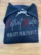 Black with Red & Silver Bling Pullover Hoodie